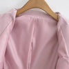 Autumn Notched Collar Open Stitching Blazer Vintage Women Full Sleeve High Waist Short Suit Cool Girl Coat Outwear