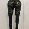 Luxury Sparkly Black Diamond Mesh See THhrough Jumpsuit Women Celebrate Birthday Sexy Dancer Nightclub Performance Stage Costume