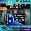 Android 14 Carplay Auto For Mazda CX9 CX-9 TB 2006 2007 2008 2009 2010 2016 Car Radio Multimedia Player Video Stereo WIFI+4G DSP