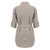 Vestido Feminiso Elegant Shirt Dress Fashion Mini Dress Top Women Dress Deep V-neck Button Fold Over 3/4 Sleeve