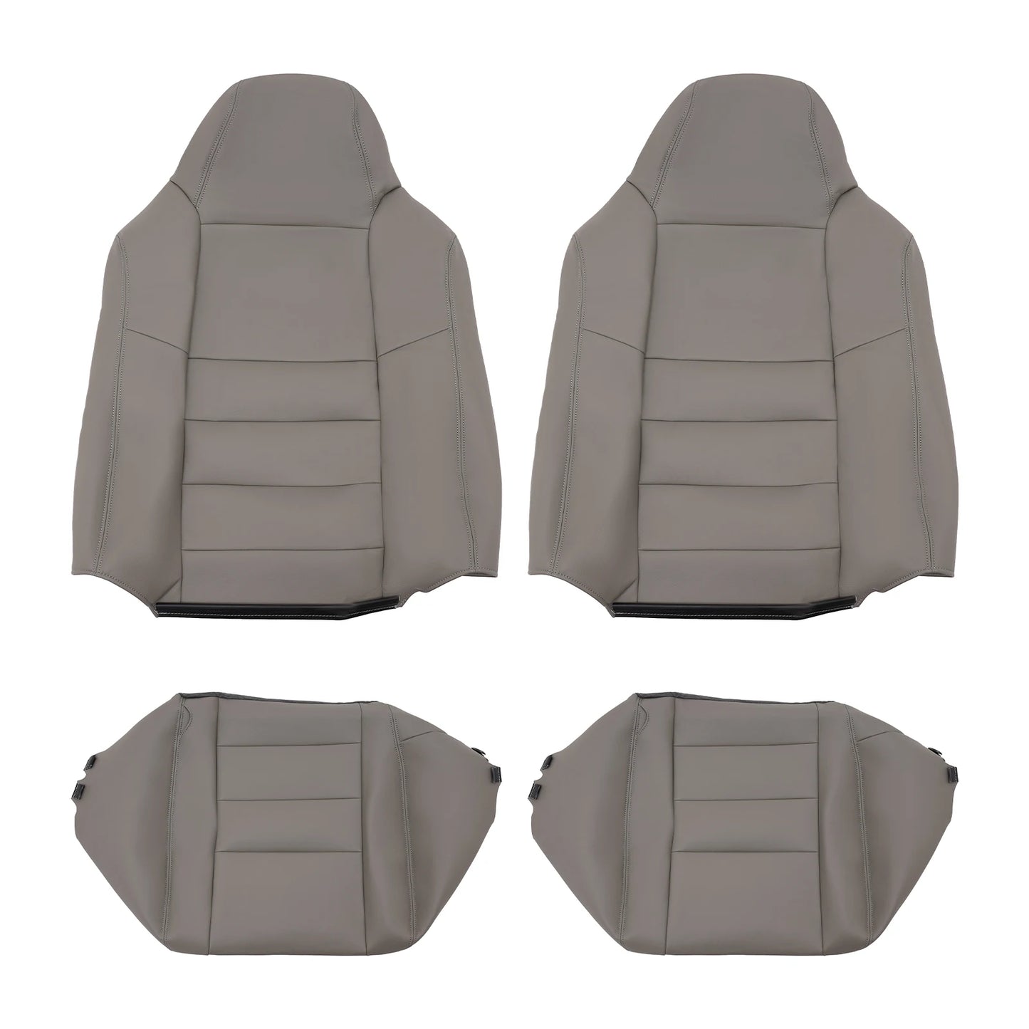 Tan and Grey PU Car Seat Covers For Ford F250 F350 Seat Covers Waterproof and Scratch-resistant,