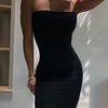 Summer Black Sexy Dress Women Streetwear Sleeveless Backless Solid Spaghetti Strap Bodycon Casual Clubwear Elegant Party Dresses