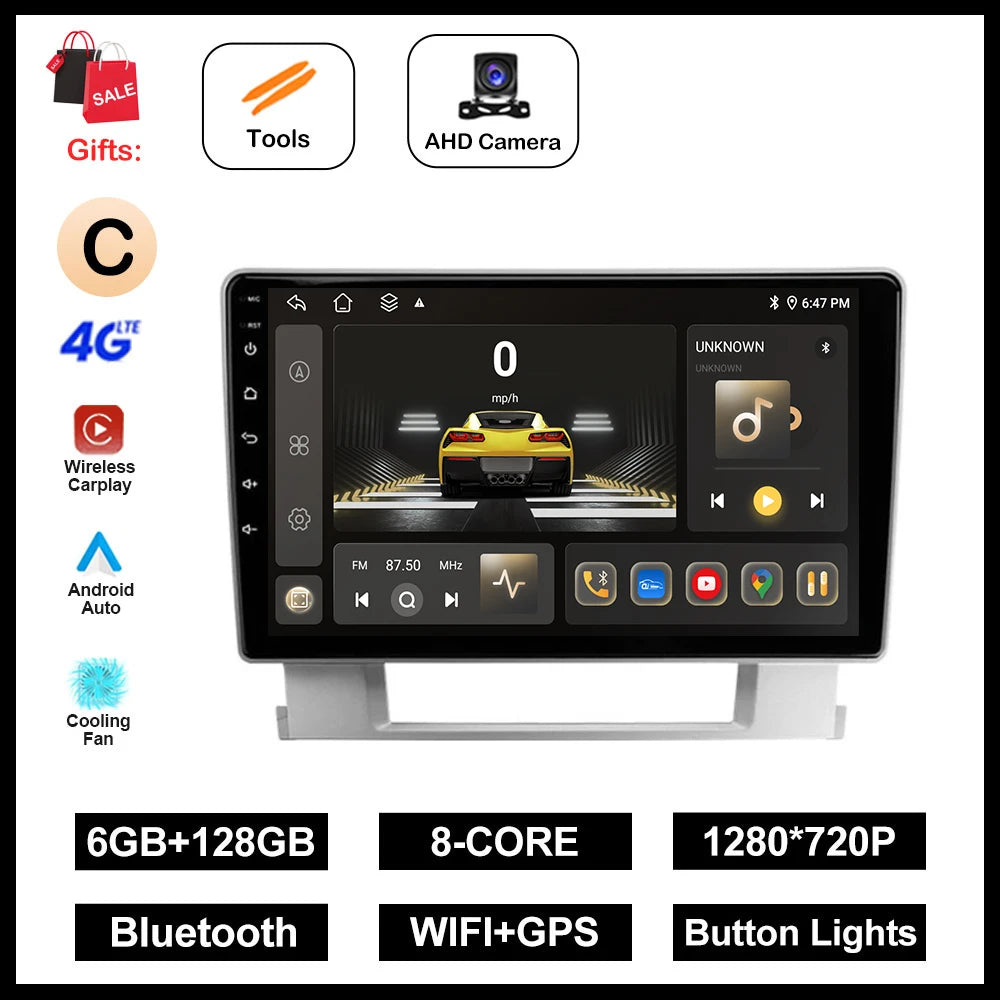 Android OS GPS Navi 9 '' Car Radio Multimedia Player WiFi Carplay for Buick Excelle 2 2009 - 2015 Opel Astra J 2009 - 2017