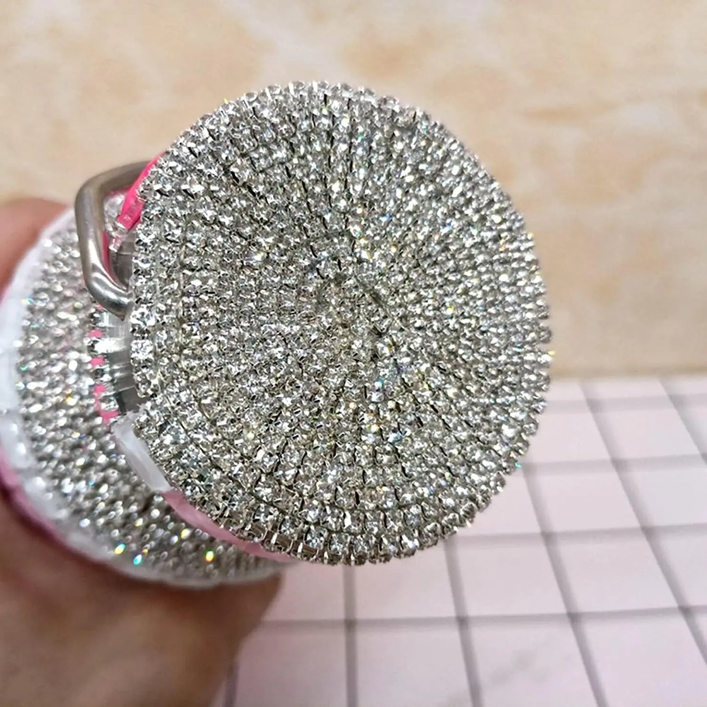 Bling Rhinestone Insulated Thermos Water Bottle with Chain Stainless Steel Vacuum Insulated Bottle Flask Portable Tumbler