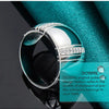 DOTEFFIL 925 Sterling Silver Big Smooth AAAAA Zircon Ring For Man Woman Fashion Wedding Engagement Party Gift Charm Jewelry