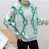 Knitted Sweaters Women 2023 Spring/Autumn Round neck Letter  Embroidery Pullovers Top Temperament casual warm Tee contrast color
