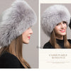 Hot Sale 100% natural Fox Fur Hat Women Cap Thick Fur Cap Winter Warm Hat Female Fashion For Women Hat With Earmuffs Hat