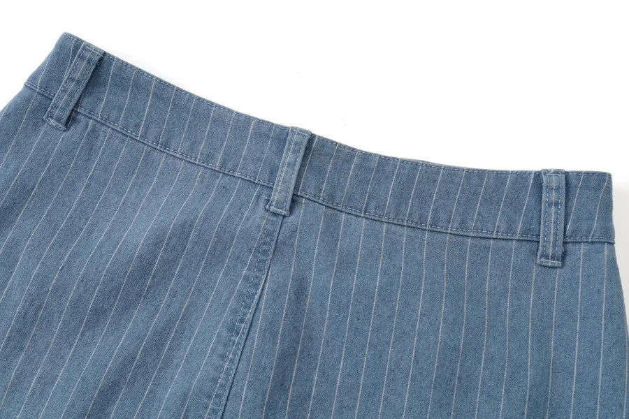 AS 2025 pinstripe denim skirt fashion woman clothes lady wear