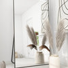 Large Mirror Full Length 34"x76", Floor Body Mirror with Stand, Metal Frame Wall-Mounted Vanity Mirror, Hanging Leaning
