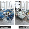 MINGDIBAO Nordic Fabric Sofa Set with Bluetooth Speaker & USB - Modern Living Room Modular Sofas Big U Shape Corner Cloth Couch
