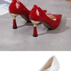 Shoes Woman 2024 Trend New Summer Red Heels Elegant Woman Black Heeled Pointed Toe Pumps Dress Leather White Ladies Shoe