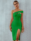 Seamyla 2023 Bandage Dress Sexy White Black Red One Shoulder Bodycon Summer Sleeveless Dress For Women New Celebrity Party Dress