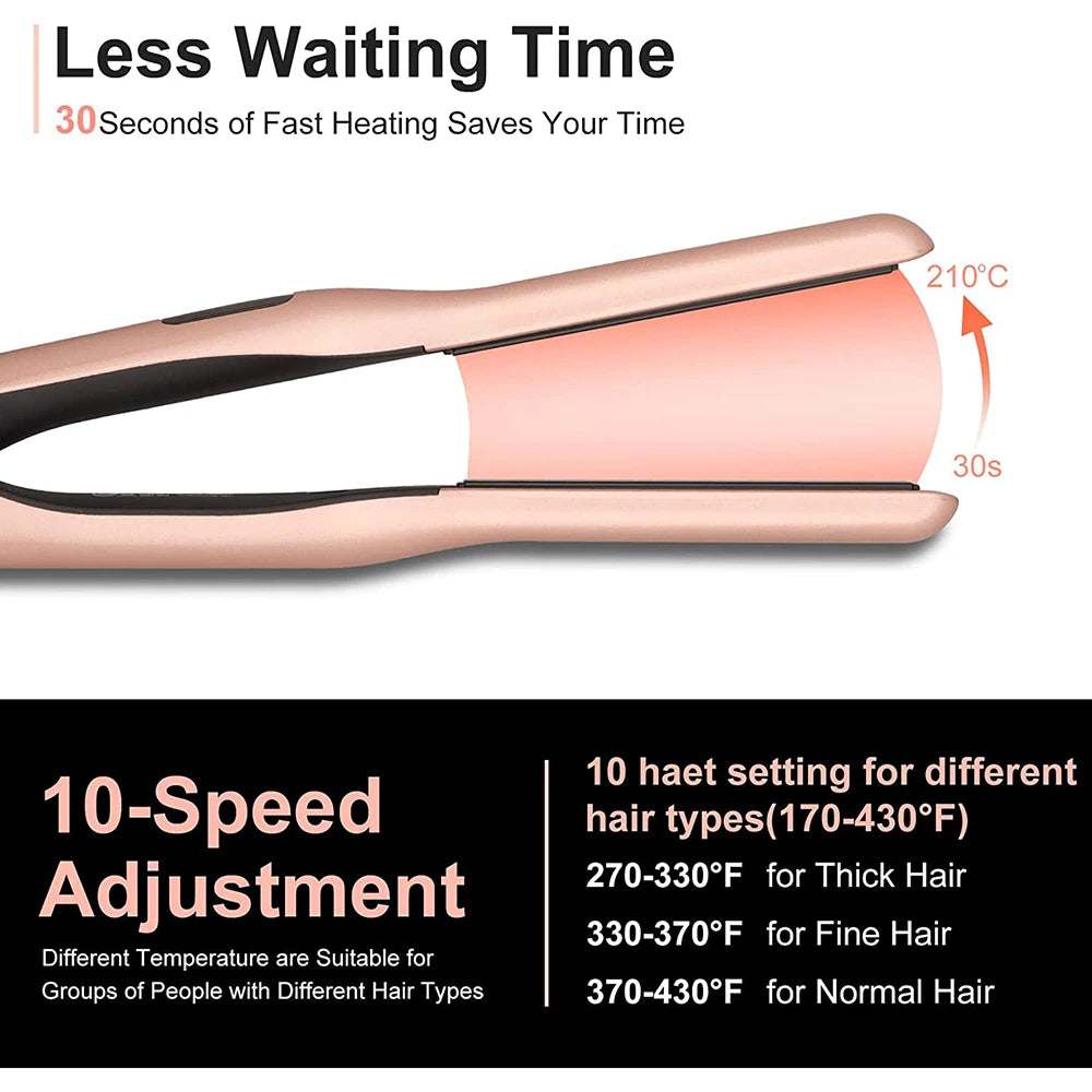 3/10 Inch Pencil Flat Iron Small Flat Irons for Short Hair Beard and Pixie Cut Mini Ceramic Tourmalin Hair Straightener