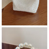 European and American style new beaded handbag Summer women's pearl bag hand woven wrist bag Fashion temperament handbag