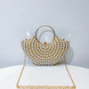 Luxurious Design Sparkling Banquet Clutch Bag Fashion Pearl inlay Wedding Handbag Lady Chain Shoulder Bag New Clutch Purse