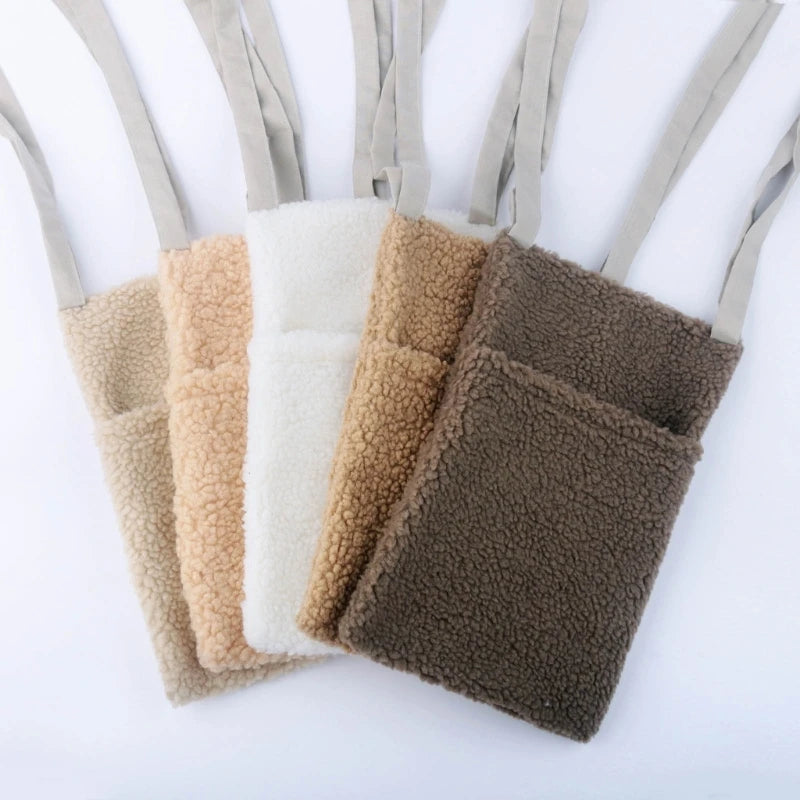 New Thick Plush Baby Crib Hanging Storage Bag Portable Double Pockets Newborn Cot Toy Organizer Bag Bed Headboard Storage Pouch