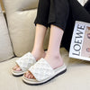 Magic Tape Flat Slippers Women Summer Luxury Shoes Brand Platform Sandals Ladies Height Increase Flats Slides Women Slippers