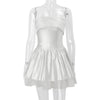 Elegant Strapless Corset Short Dress Off Shoulder Shiny Dresses Sparkly Backless Robe Ball Gown Birthday Evening Party Cocktail