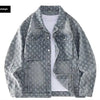 Fashion Stylish Luxury Clothing Loose-fitting Jacket for Casual Cotton Suitable Spring and Autumn Water-washed Jacquard Jacket