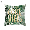 45cm Cushion Case Removable Polyester Green Plant Print Pillowcase Tropical Leaf Cactus Monstera Throw Cushion Cover Home Decor