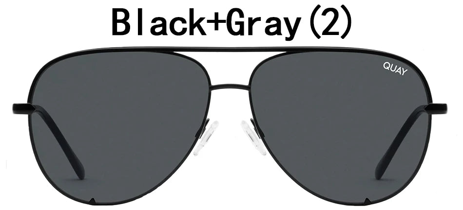 Quay Sunglasses Women Brand Designer Mirror Pilot HIGH KEY Sunglasses UV400 Women's Eyewear Ladies Shades Female
