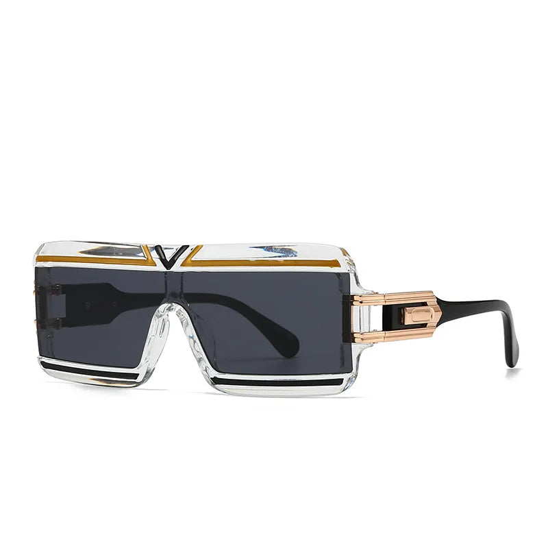 Modern Luxurious Sunglasses for Men Women Square Gradient Designer Unisex Brand Glasses Glamour Fashion Shades UV400