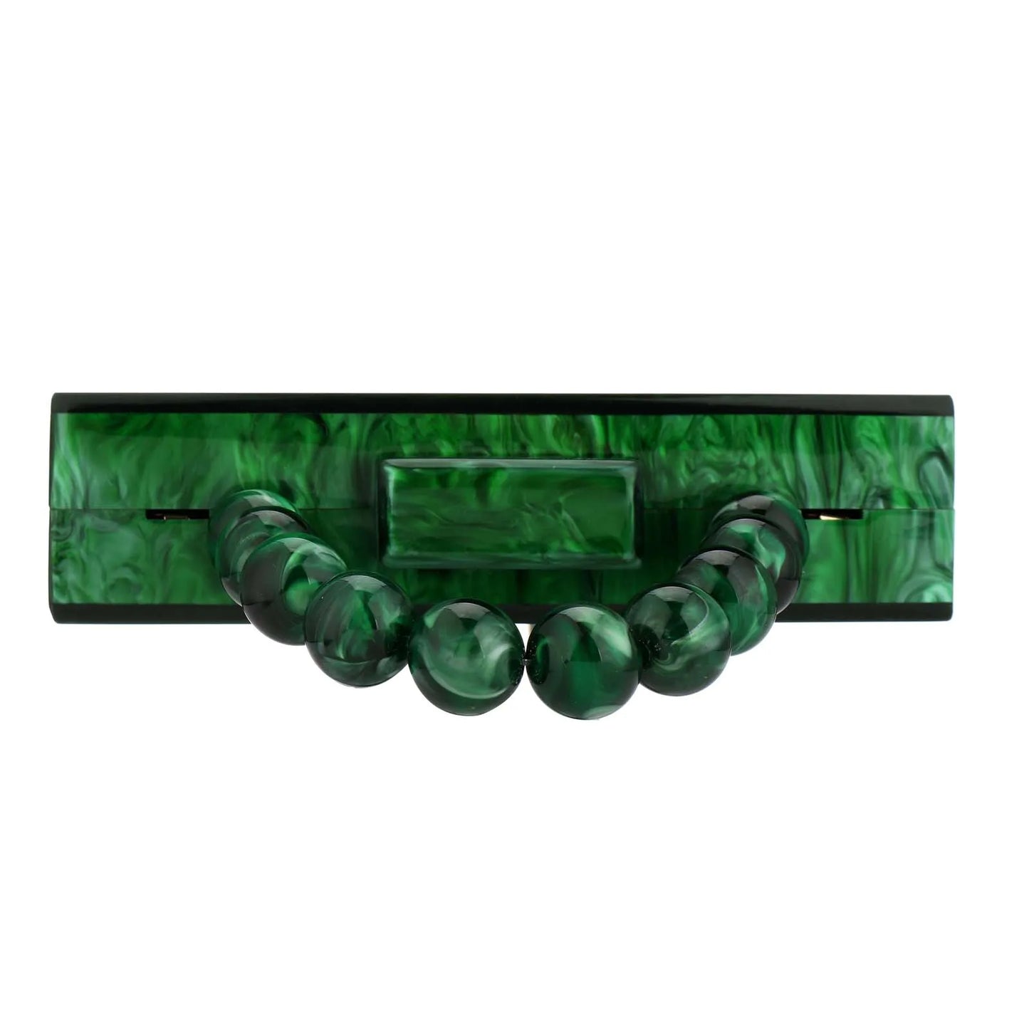 Luxury Crossbody Bag Pearl Marble Dark Green Acrylic PVC Evening Bags Women Purses And Handbags Wedding Party Beach Flap
