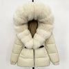 OFTBUY 2025 Winter Clothing Puffer Jacket Women Real Fox Fur Hooded Thick Warm 90% White Duck Down Coat Female Parkas Waterproof