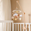 Crib Mobile Bed Bell Wooden Baby Rattles Soft Felt Cartoon Animal Bed Bell Newborn Music Box Hanging Toy Crib Bracket Baby Gifts