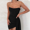 Dulzura Bling Glitter Sexy Y2K Clothes Sleeveless Backless Corset Ruched Bodycon Mini Dress For Women Club Party Elegant Outfits