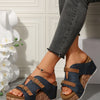 New Arrival Women's Summer 2025 New Platform Wedge-heeled Sandals Plus Size Comfortable Casual Outdoor Open Toe Beach Slippers