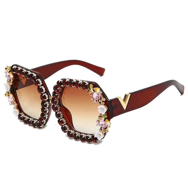 Stylish Diamond Blingbling Sunglasses For Mens Women With Bee 2022 Luxury Brand Designer Rhinestone Sexy SunglassesWomen