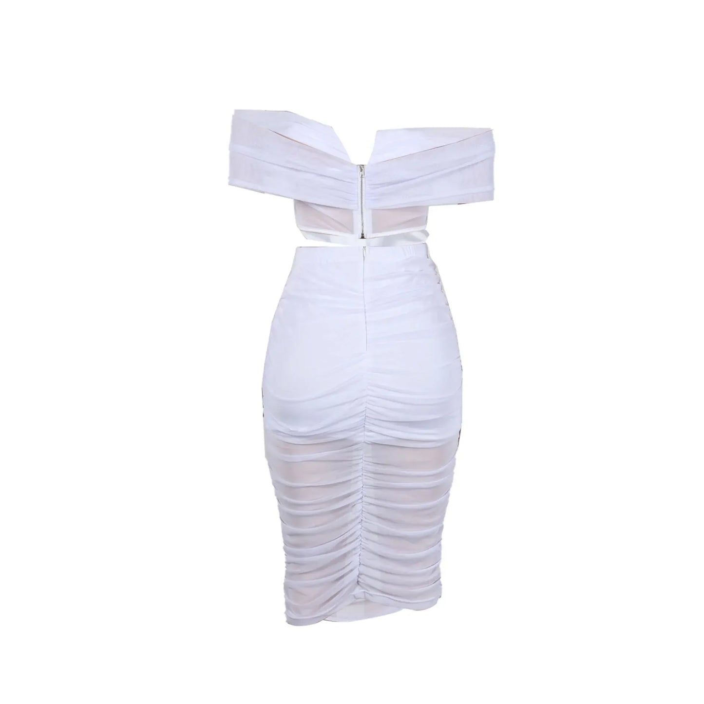 S10632 Sexy Slimming Mesh Splice Bum Covering Visibility Elastic Off-Shoulder 2-Piece Set European And American Style