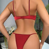 Floral tube Embroidered no padding Bra & Thongs Panties, Underwire Lingerie Set, Women's Lingerie & Underwear