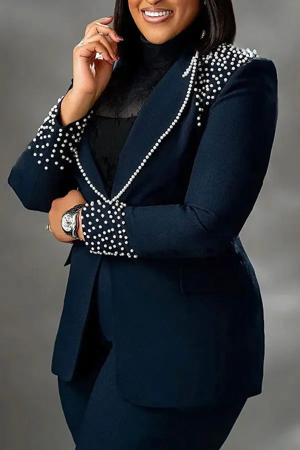 Customized 2 Piece Women Sets Plus Size Dashiki African New Arrival Matching Two Pieces Sets Blazer Coat Top Pants Suits Outfits