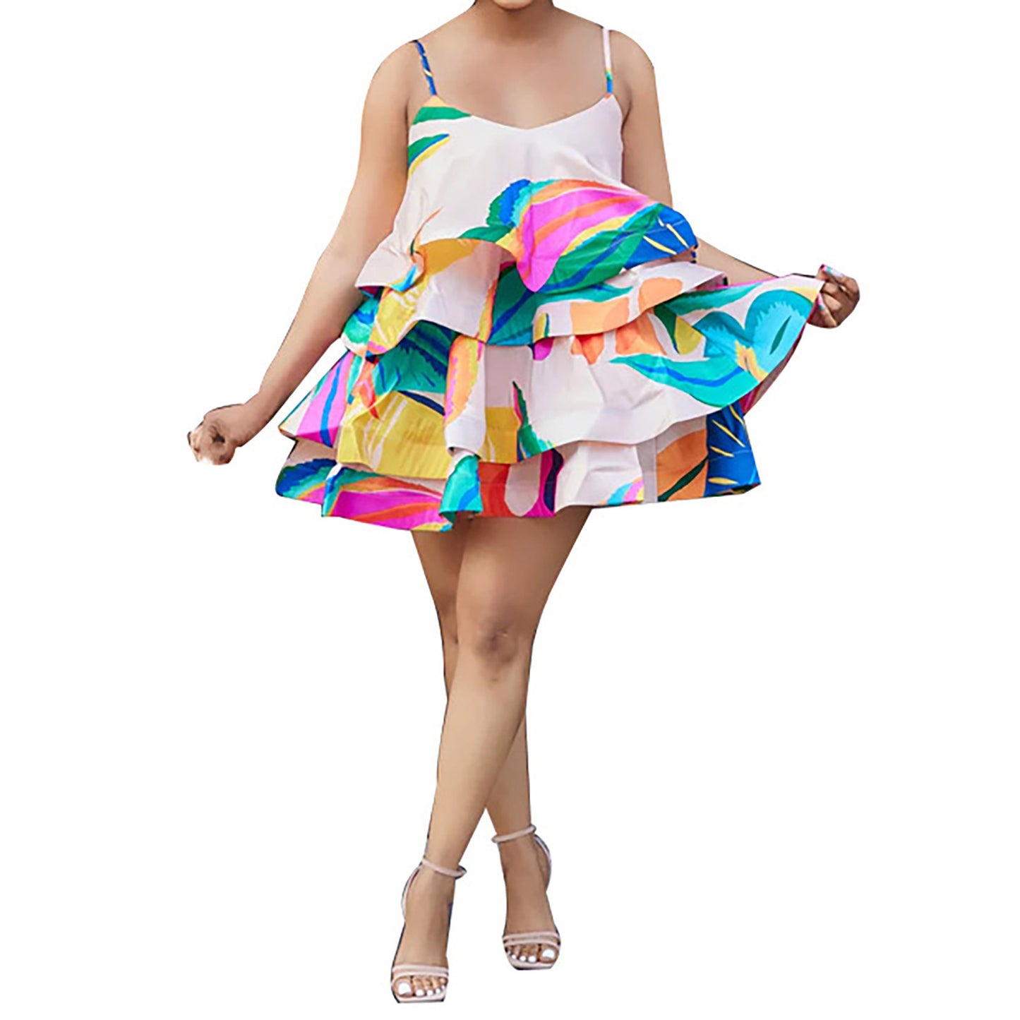 Outfits Dress Summer Sexy Floral Sling Dress Dresses For Woman Summer Clothing Layered Block Printe Suspender Dresses