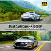 Imagebon 10.26" 4K ADAS Wireless CarPlay & Android Auto Dash Cam Night Vision 24h Park Monitoring Loop Recording GPS FM Car DVR