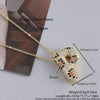 MHS.SUN New Leopard Bubble Letter Necklace Gold Plated Chunky Bubble Zircon 26 Initial Pendant Necklace Women Fashion Jewelry