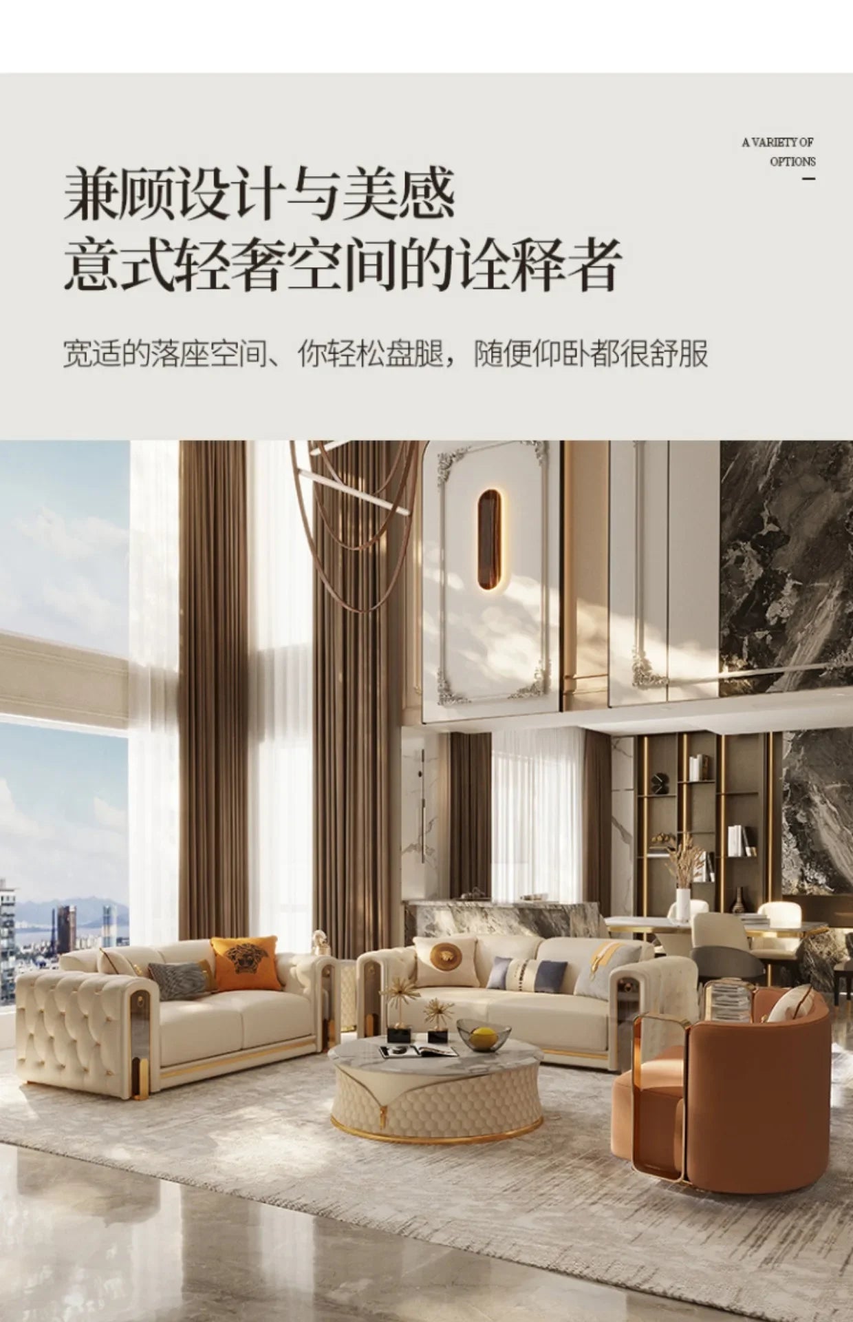 Elegant Luxury Modern Sofa Designs Royal Set Designer Leather Sofa Lounge Loveseat Divano Soggiorno Living Room Furniture