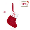 Christmas Socks Knitting Snowflake Letter Stocking Christmas Decoration For Home 2024 Xmas Tree Ornament Gift Navidad Natal 2024