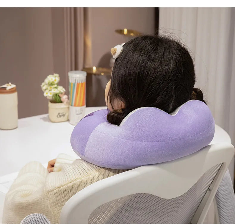 Lovely Kuromi My Melody U-shaped Neck Pillow Kawaii Japanese Style Cinnamoroll Travel Nap Pillow Skin Friendly Thickened Girl