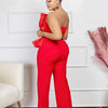 Full Length for Women Elegant Summer Long Jumpsuits Evenings Party Sexy Tube Jumpsuit Ladies High Waist Strapless Jumpsuit