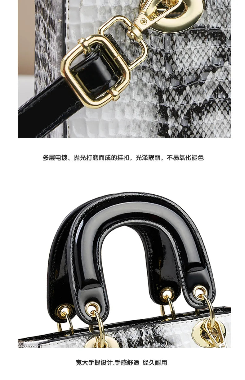 2024 High Quality Luxury Brand Designer PU Leather Shoulder Bag Women Hand Bags Crocodile Purses Ladies Messenger Handbag Totes