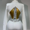 Women Sexy Long Sleeve Beading Bodycon Two Pieces Pants Bandage Set 2025 Celebrity Designer Fashion Women's Luxury Birthday Set
