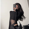 Summer Women T Shirt Girls T-Shirt Woman Clothes Long Sleeve Tops Spring Black Slim Tshirt Female Crop Top Tee Sexy Skinny Y2k