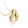 Greatera Gold Color Chunky Balloon Bubble Initial Letter Pendant Choker Necklaces for Women Custom Personalized Jewelry