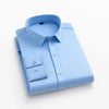 Men's long sleeved elastic shirt, non ironing business dress, professional work attire, stand up collar shirt