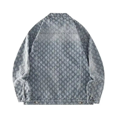 Fashion Stylish Luxury Clothing Loose-fitting Jacket for Casual Cotton Suitable Spring and Autumn Water-washed Jacquard Jacket