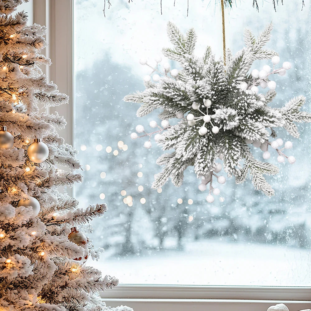 4/12/20Pcs Artificial Pine Needles Berry Set Vine Garland Accessories Christmas Tree Decoration Ornament for Home Decor New Year