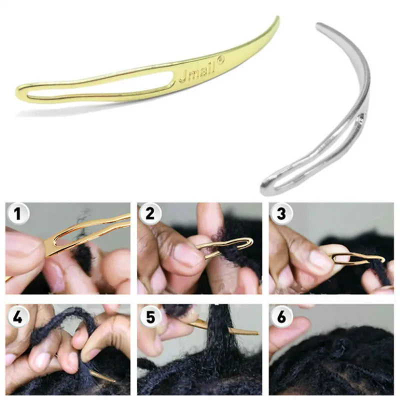 1pcs Wooden Crochet Dreadlocks Braid Needle Feather Wig Hook Needles Threader Knitting Hair Crochet Needles Hair Extension Tools